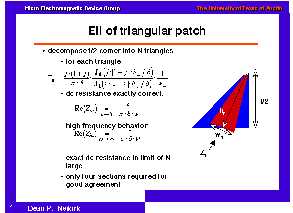 EII of triangular patch