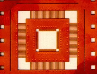 enlarged photo of 50 ohm TAB tape, back