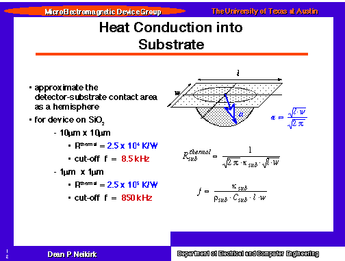 Heat Conduction into Substrate