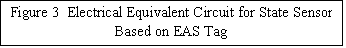 Text Box: Figure 3  Electrical Equivalent Circuit for State Sensor Based on EAS Tag