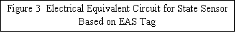 Text Box: Figure 3  Electrical Equivalent Circuit for State Sensor Based on EAS Tag